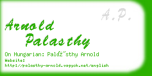 arnold palasthy business card